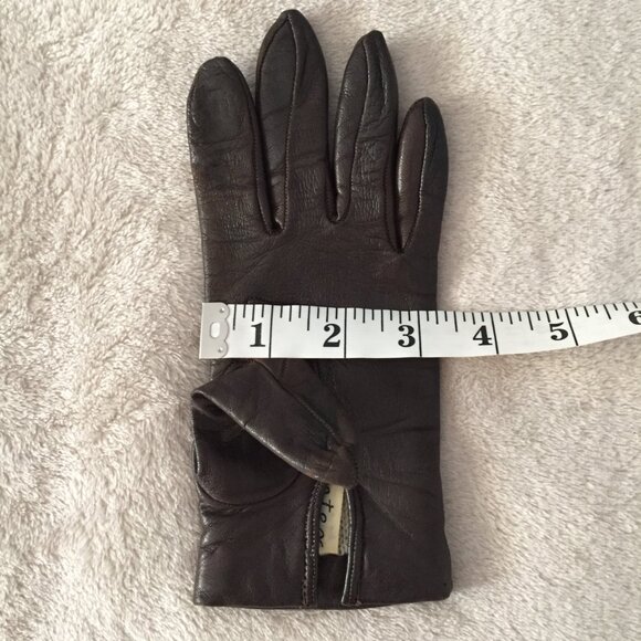 Brown Leather gloves sz S - Picture 7 of 9